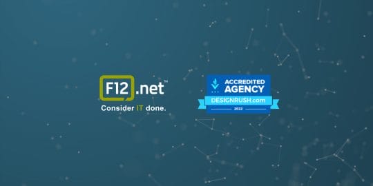 F12.net and DesignRush Logo