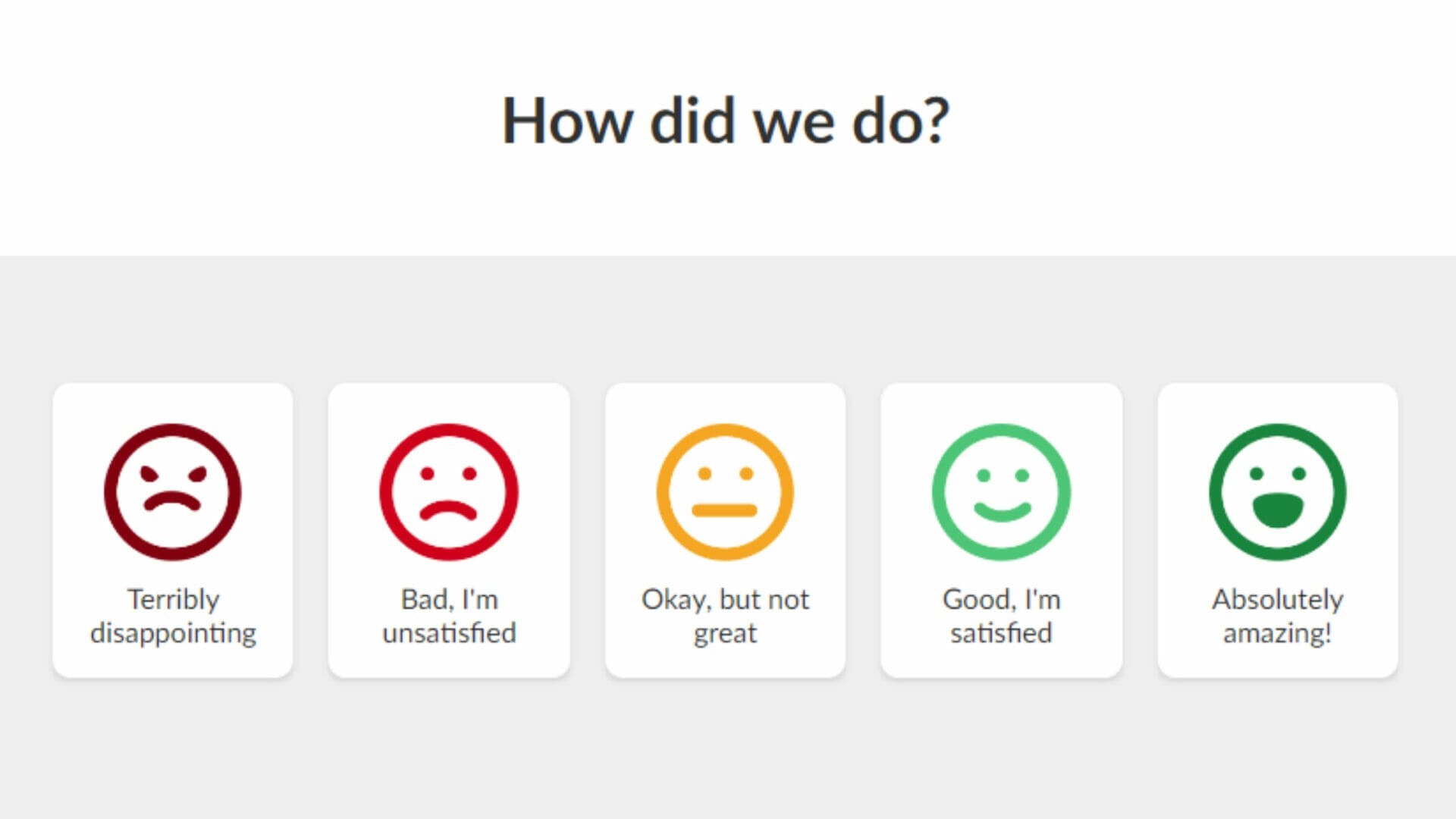 Image of an example of a customer satisfaction survey