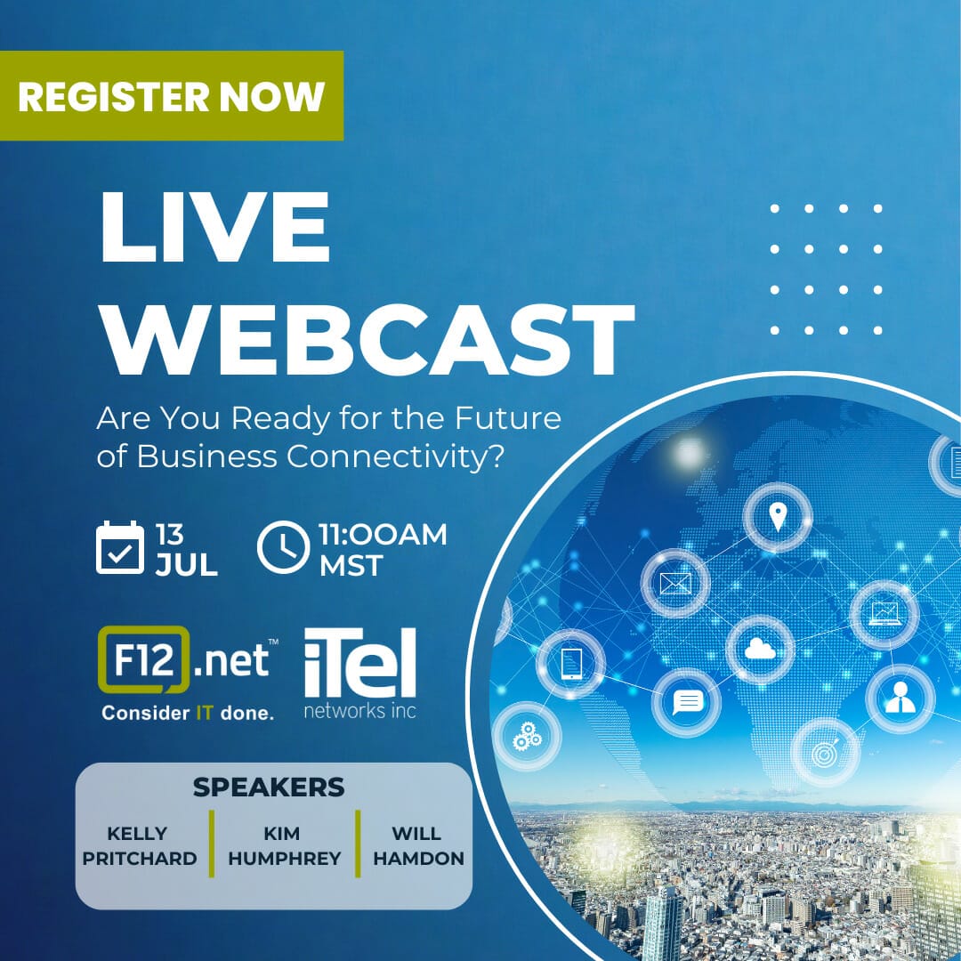 Webcast banner asking "are you ready for the future of business connectivity" 
