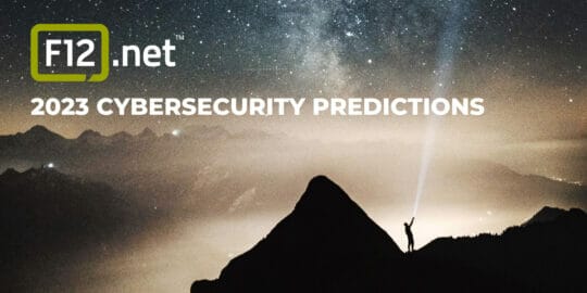 Person gazing into a starry night on top of a mountain promoting the 2023 cybersecurity predictions