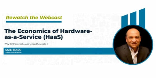 Webcast promotion for Economics of Hardware-as-a-Service