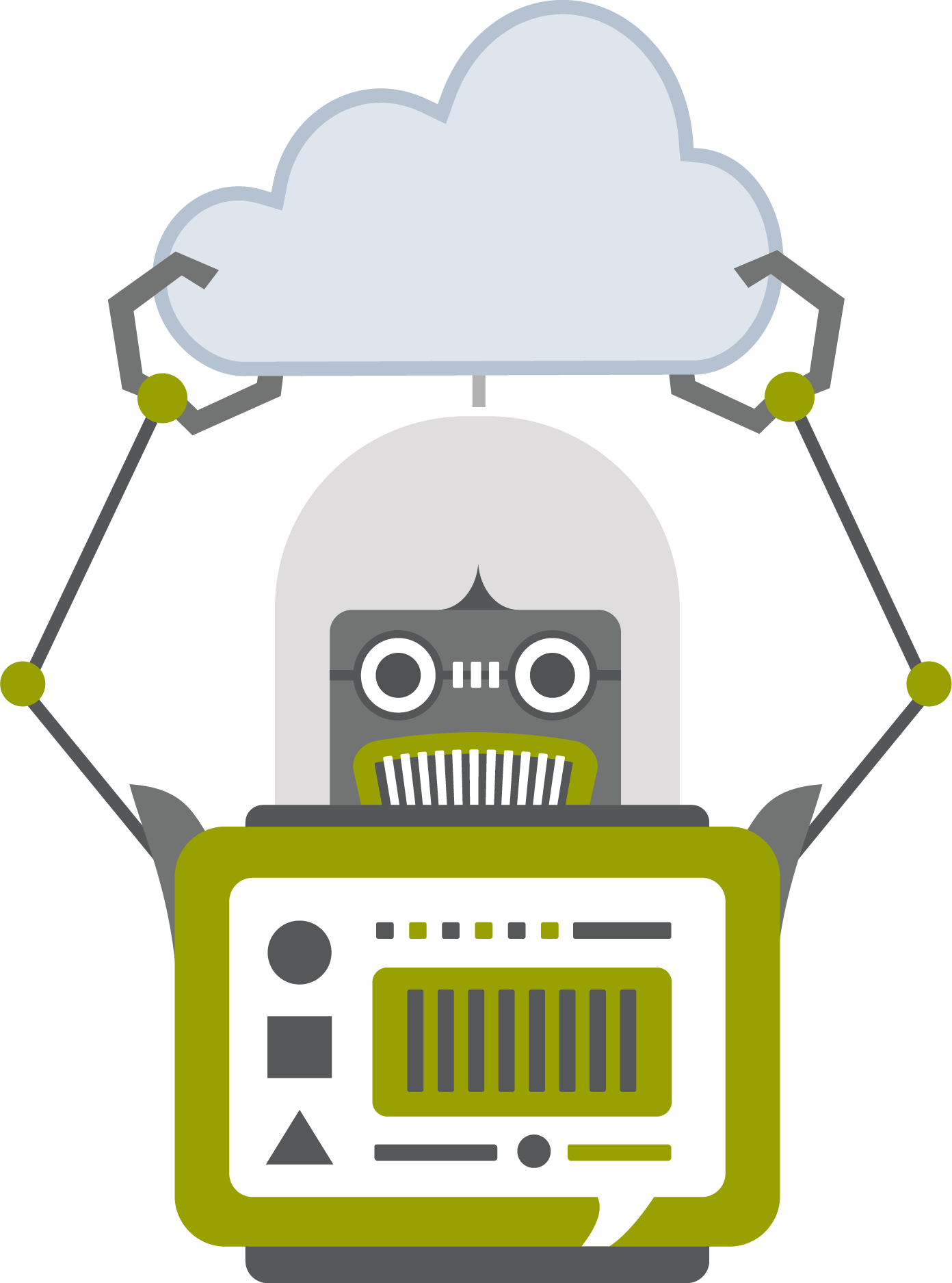 F12 robot who represents Microsoft Cloud Services