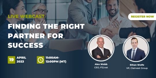 Webcast banner: finding the right partner for success