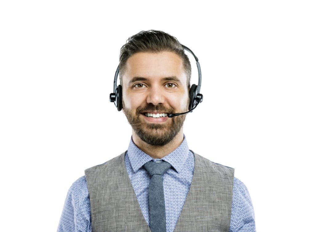image depicting a man wearing a headset