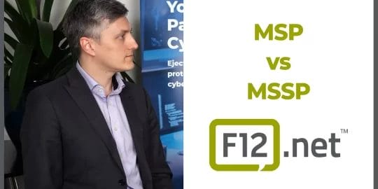 Calvin Engen, F12 CTO speaking on MSP vs MSSP