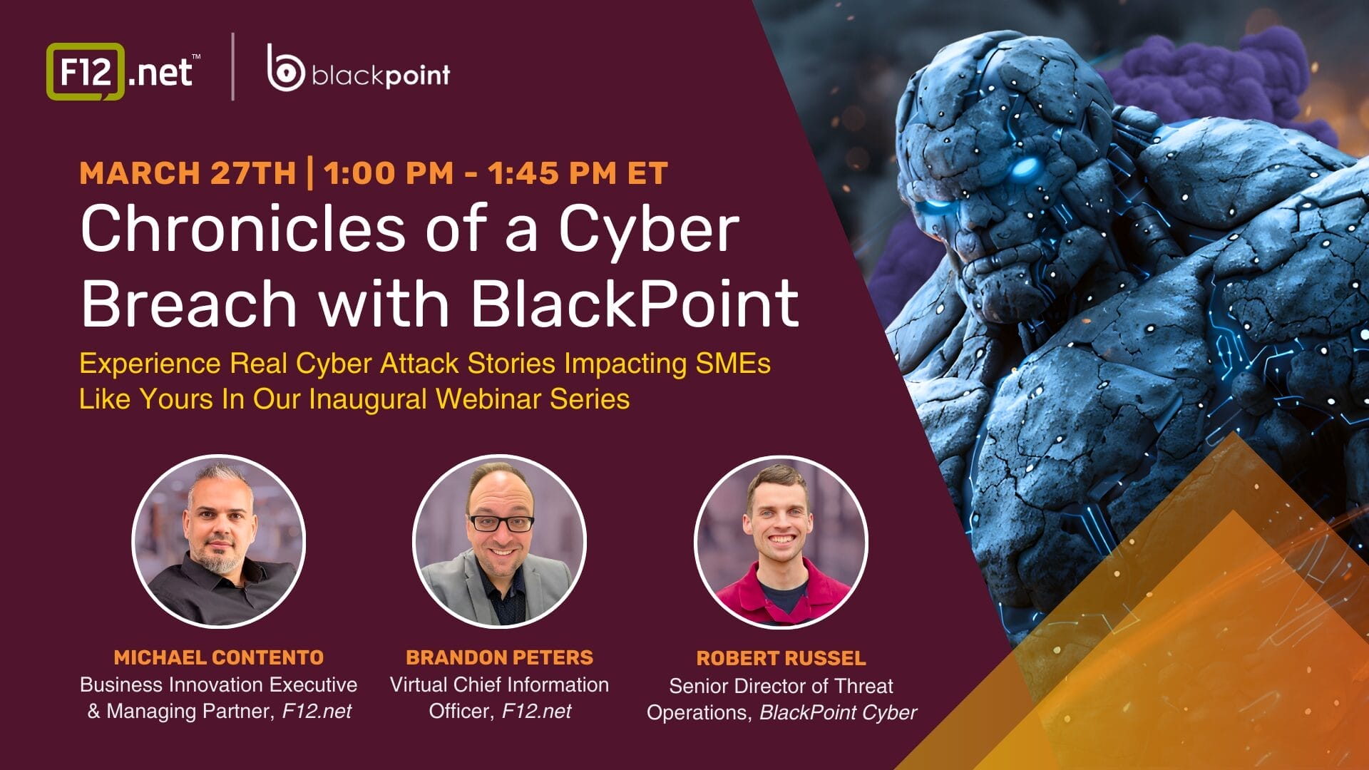 Chronicles of a Cyber Breach with Blackpoint Cyber Webinar Banner