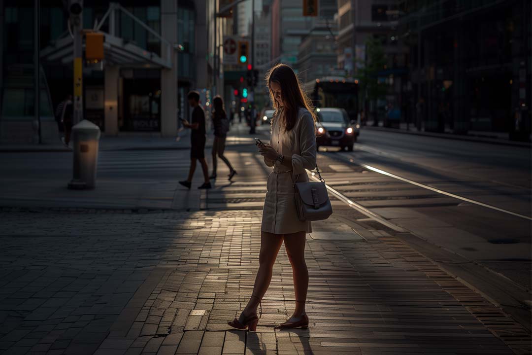 F12.Contact-Us.Alberta.Calguary.woman Woman walking down the street in Alberta, Canada