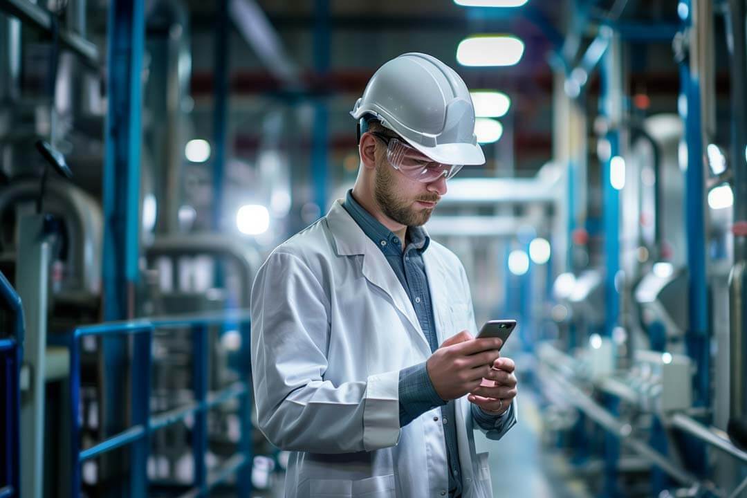 f12.Industrial-Image.man-factory-smartphone