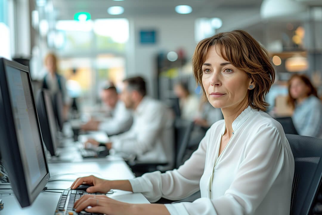 f12.products.f12-cloud.woman-computer Man working on a laptop at a home office