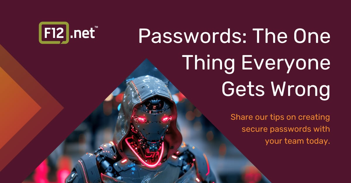 Passwords: The One Thing Everyone Gets Wrong – Learn How to Secure Yours Cyber security robot illustrating password security and common mistakes. Learn how to create strong passwords to protect your business
